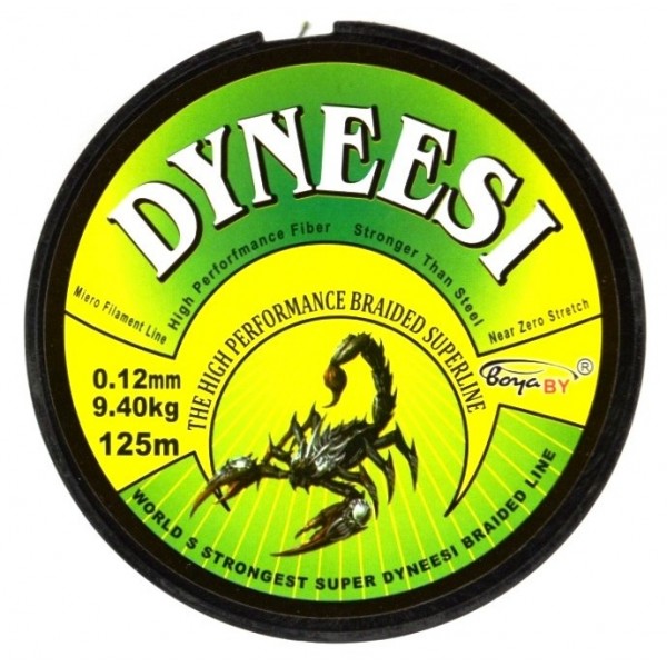 Шнур рибальський, BoyaBy Dyneesi, 125м, перетин 0,12мм